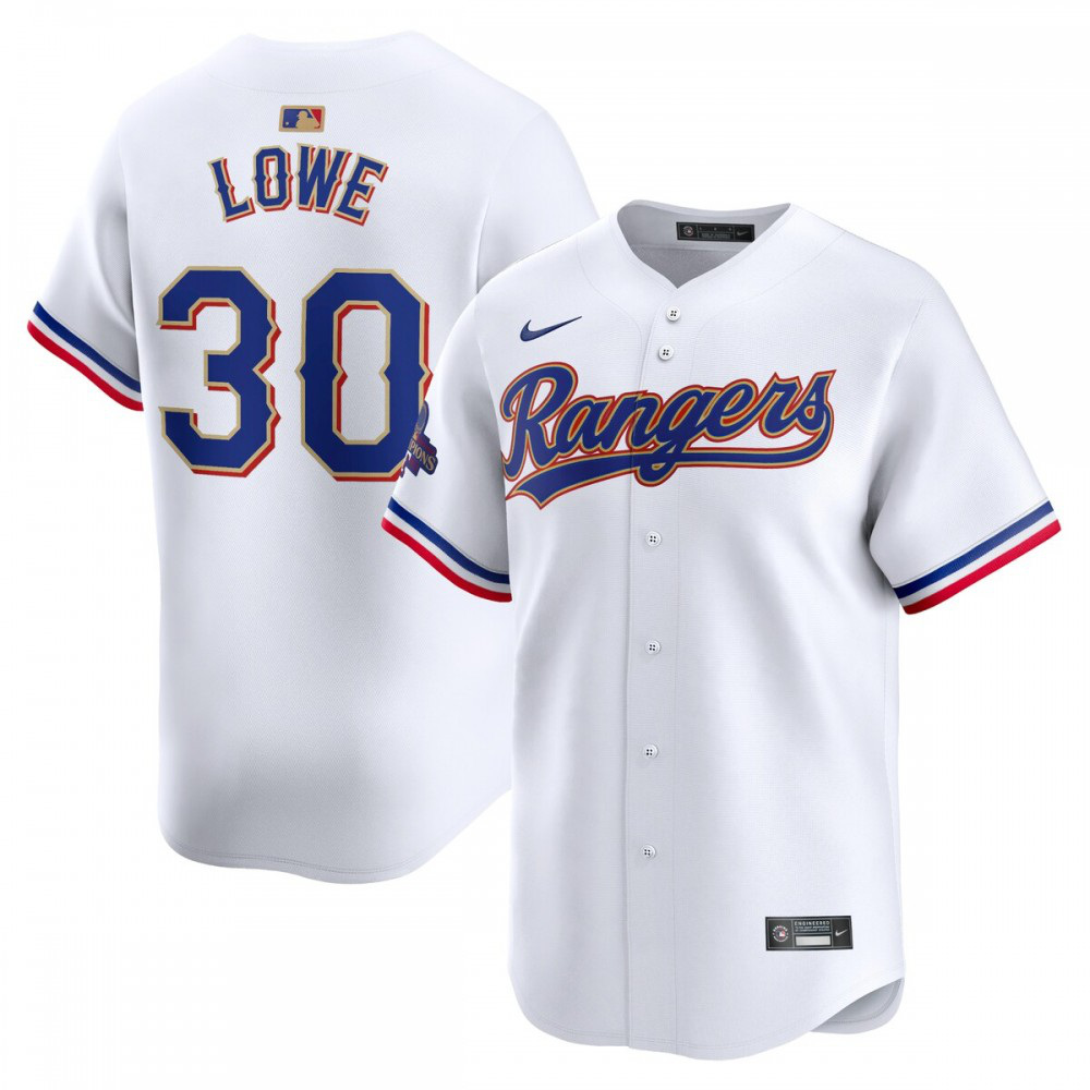 Nathaniel Lowe Texas Rangers 2024 Gold Collection Limited Player Jersey – White-Pro Kit Vault | Brand New 26/27 Sports Jerseys